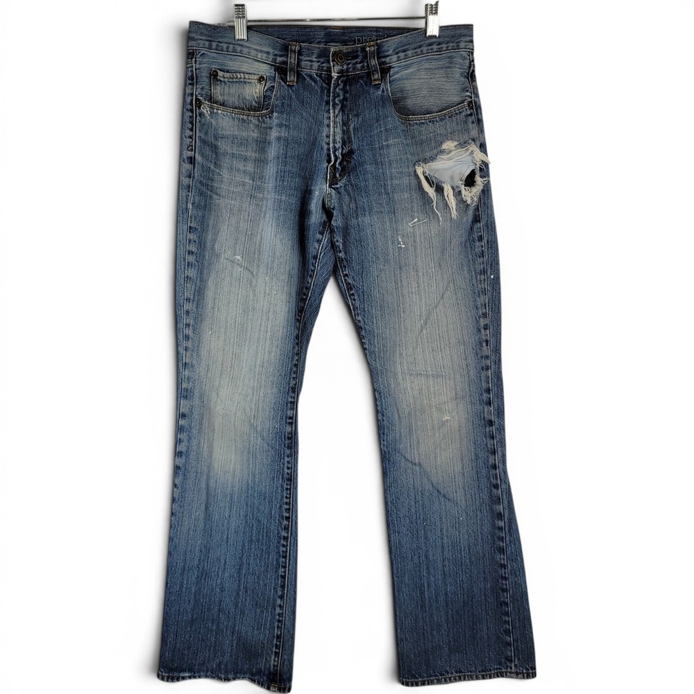 Gap Premium Boot Jeans Men 32x32 Distressed Denim Bootcut Mid Rise Y2K Grunge